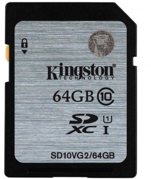 Купить -  Карта памяти Kingston 64GB SDHC C10 UHS-I R45MB/s (SD10VG2/64GB)