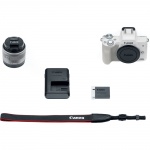 Фото Canon Фотоаппарат Canon EOS M50 + 15-45 IS STM Kit White