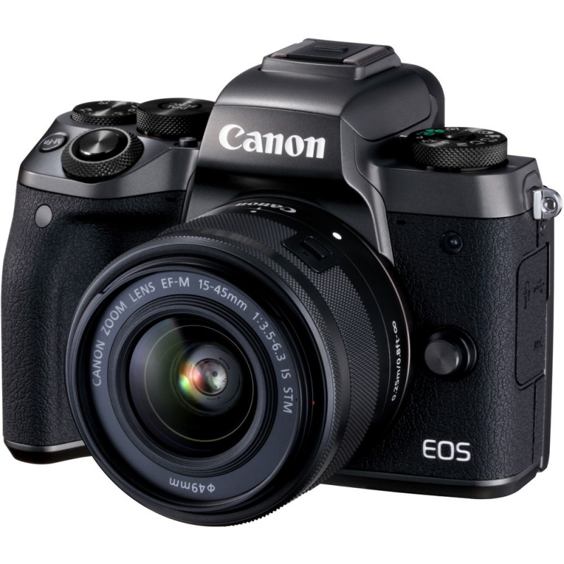 Купить - Canon Фотокамера Canon EOS M5 + 15-45 IS STM Kit Black (1279C038)