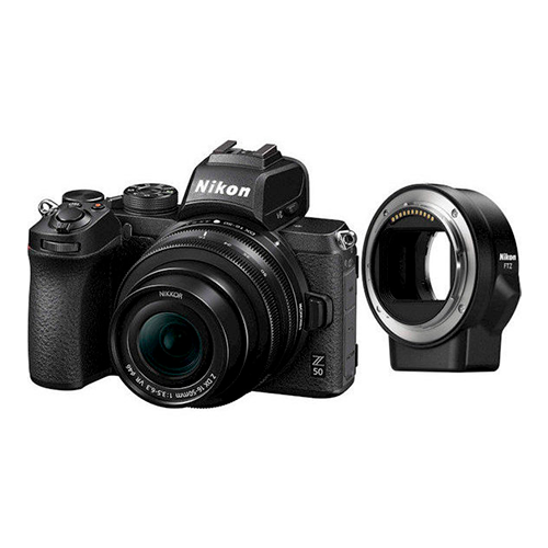 Купить - Nikon Фотоапарат Nikon Z50 + NIKKOR Z DX 16-50mm VR + FTZ (VOA050K004)