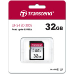 Фото Transcend Карта пам'яті Transcend SD 32GB C10 UHS-I R100/W20MB/s (TS32GSDC300S)