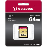 Фото Transcend Карта пам’яті Transcend 64GB SDHC C10 UHS-I R95/W65MB/s (TS64GSDC500S)