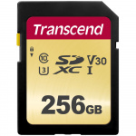 Фото - Transcend Карта пам’яті Transcend 256GB SDHC C10 UHS-I R95/W65MB/s (TS256GSDC500S)