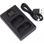 Фото PowerPlant Зарядное устройство с дисплеем PowerPlant Panasonic DL-BLK22 для двух аккумуляторов (CH980376)