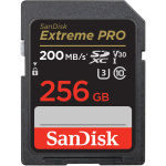 Фото - SanDisk Карта пам'яті SanDisk SD 256GB C10 UHS-I U3 R200/W140MB/s Extreme Pro V30