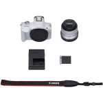 Фото Canon Беззеркальный фотоаппарат Canon EOS R50 + RF-S 18-45 IS STM White (5812C030AA) (UA)