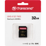 Фото Transcend Карта пам'яті Transcend SD 32GB C10 UHS-II U3 ​​R285/W220MB/s 4K (TS32GSDC700S)