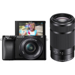 Фото - Sony Цифр. фотокамера Sony Alpha 6100 + объектив 16-50 + 55-210mm kit Black (ILCE6100YB.CEC)