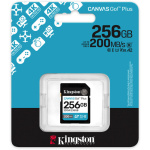 Фото Kingston  Карта пам'яті SDXC (UHS-1 U3) Kingston Canvas Go! Plus 256Gb class 10 A2 V30 (R200MB/s, W160MB/s)